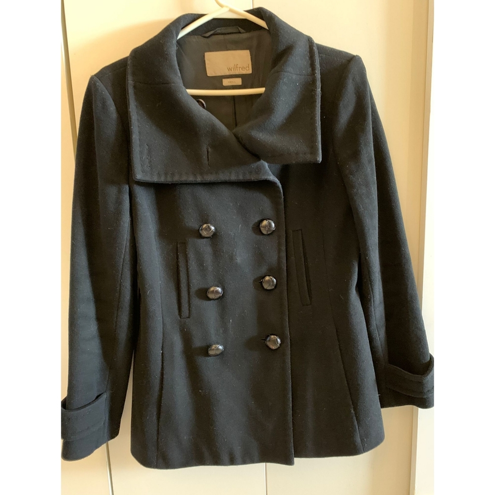 Wilfred Black Peacoat